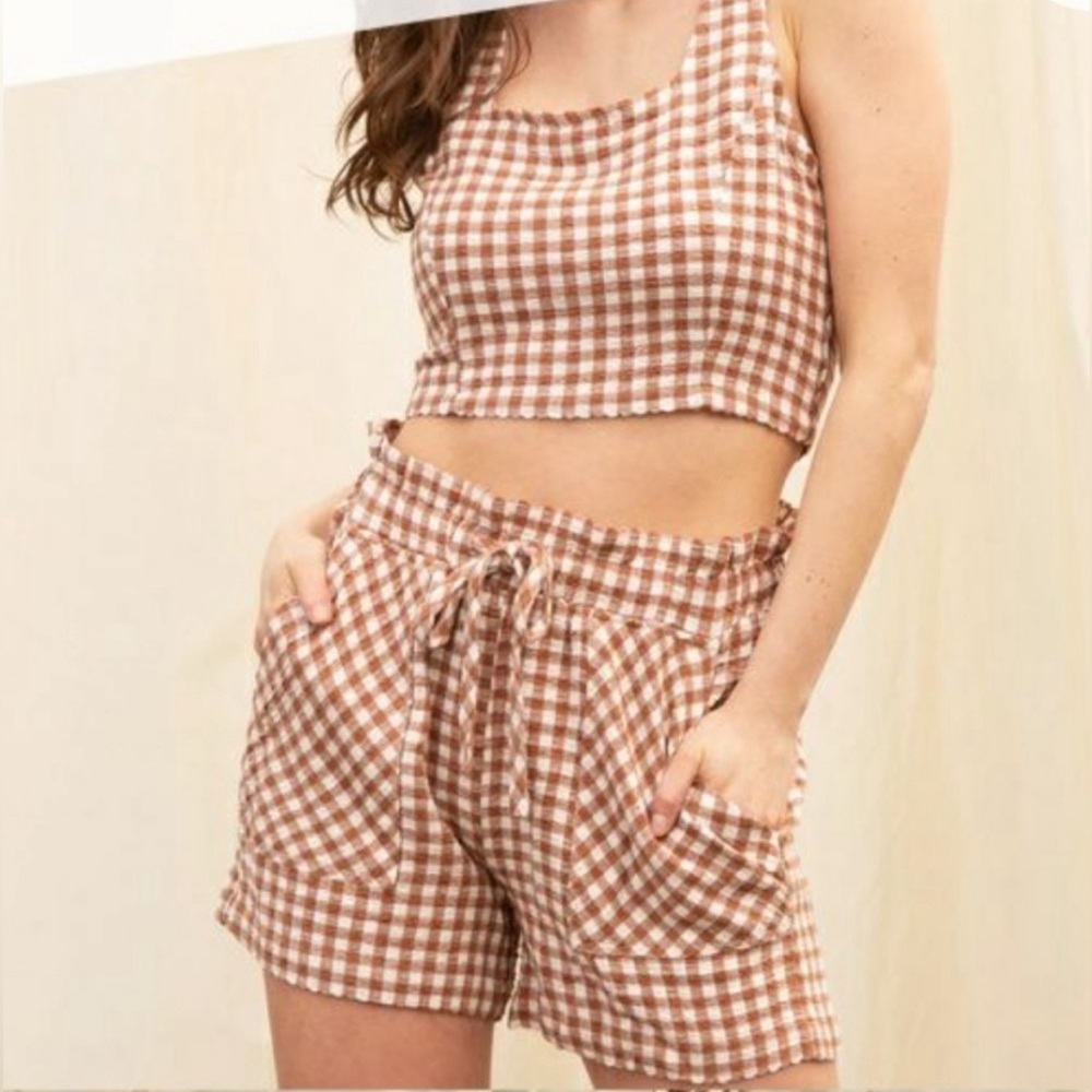 Thread and Supply Boho Plaid Shorts